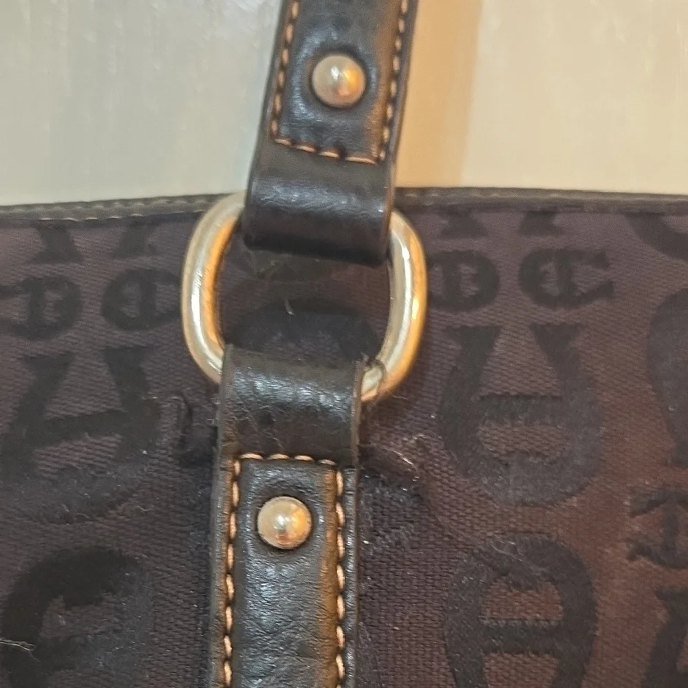 Etienne Aigner Signature Black shoulder Purse Bag Tote